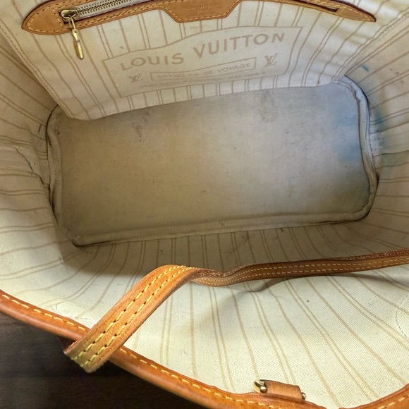 Louis Vuitton Damier Azur Canvas Neverfull PM with Tan Trim - Picture 15 of 16